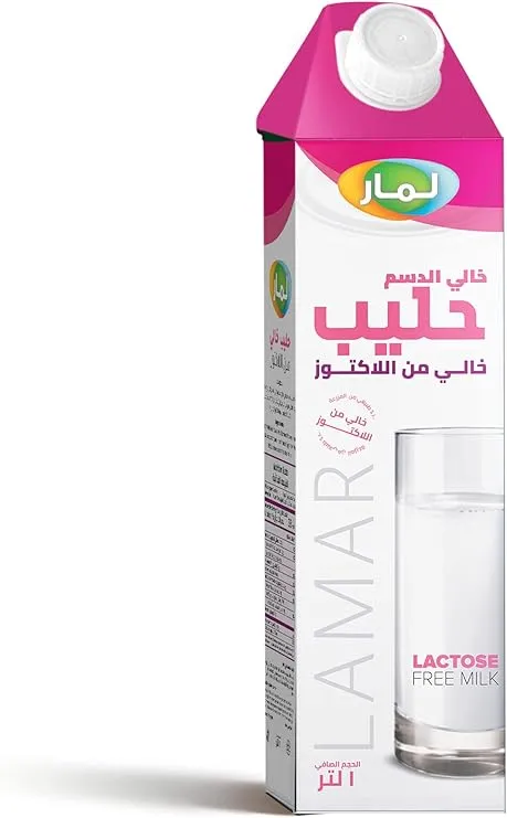كرتونه لبن خالي الدسم من لمار 1 لتر