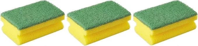 Cleaning sponge, 3 pieces - various colors